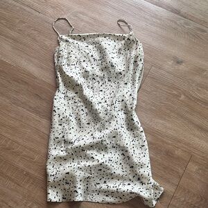 Mahina Spaghetti Strap Cream and Black Mini Dress - Made in Hawaii